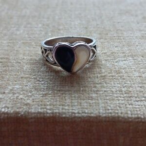 Silver Cut Out Heart Ring